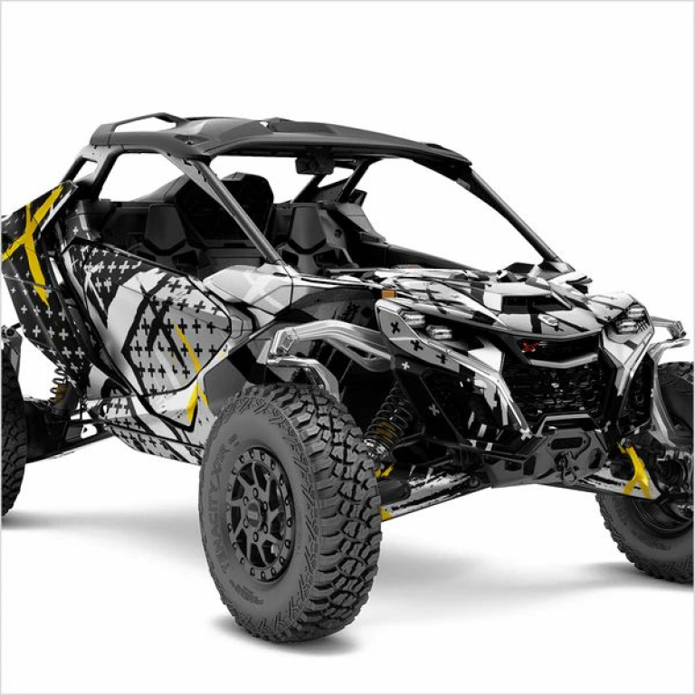 X-Design Grey-Yellow XL Version for Can-Am Maverick R 2 Doors
